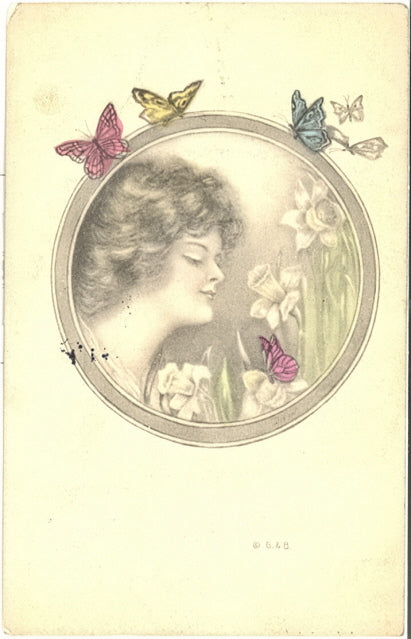 Lady and Butterflies - Carey's Emporium