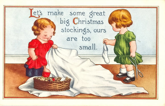 Let's make some great big Christmas stockings, ours are too small - Carey's Emporium