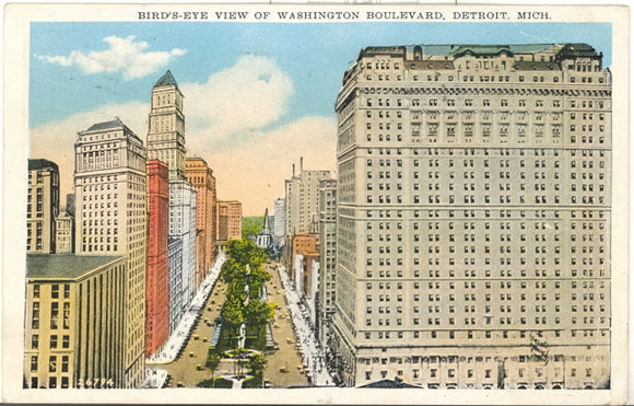 Bird's-Eye View of Washington Boulevard, Detroit, MI - Carey's Emporium