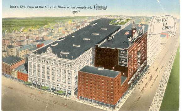 Bird's Eye View of the May Co. Store when completed, Cleveland, OH - Carey's Emporium