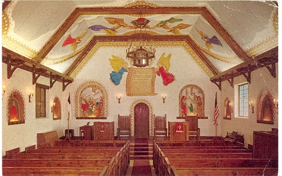 Interior of the Holy City Chapel, Holy City of the Wichitas, OK - Carey's Emporium