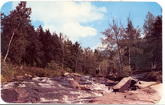 A Picturesque view of Rushing River, in the Ontario Government Tourist Park 17 miles south-east of Kenora, Ont., Canada - Carey's Emporium