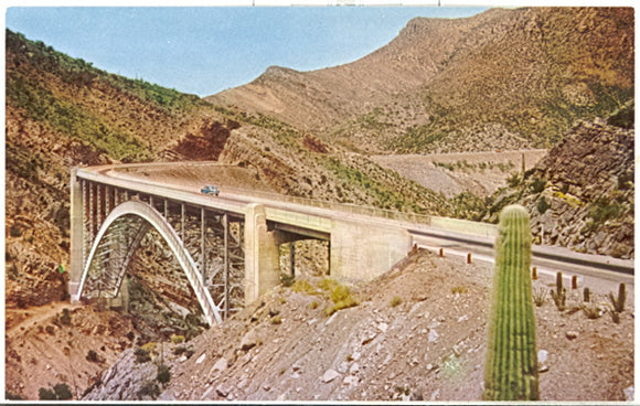 Queen Creek Bridge on U. S. Hwy. 60 and 70 between Superior and Miami, AZ - Carey's Emporium