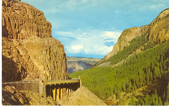 Golden Gate Canyon and Viaduct Between Mammoth and Norris in Yellowstone National Park - Carey's Emporium