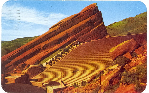 Famous Red Rocks Theatre in the Park of the Red Rocks, Denver Mountain Parks, CO - Carey's Emporium