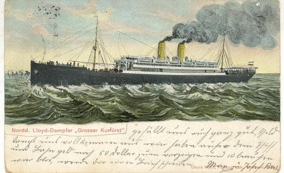 Nordd,  Lloyd-Dampfer Grosser Kurfurst - Carey's Emporium