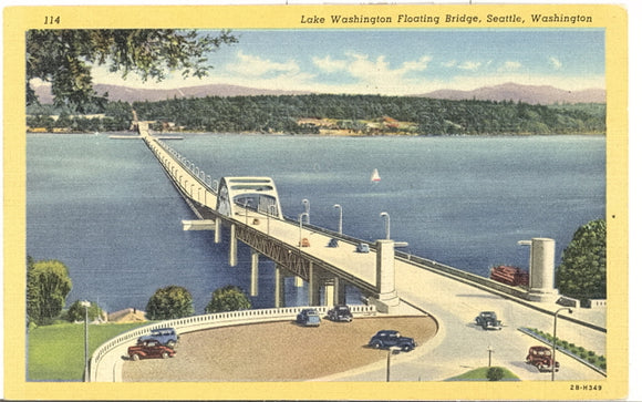 Lake Washington Floating Bridge, Seattle, WA - Carey's Emporium