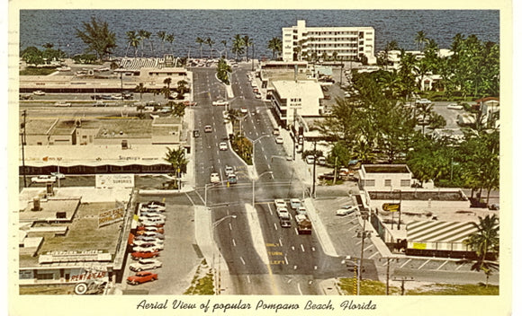 Aerial View of Popular Pompano Beach, FL - Carey's Emporium