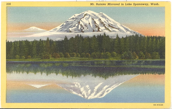 Mt. Ranier Mirrored in Lake Spanaway, WA - Carey's Emporium