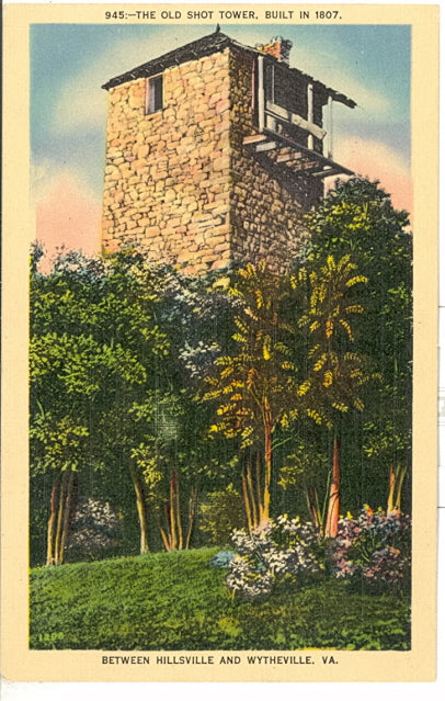 The Old Shot Tower, Built in 1807, Between Hillsville and Wytheville, VA - Carey's Emporium