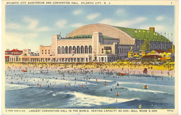 Atlantic City Auditorium and Convention Hall, Atlantic City, N.J - Carey's Emporium