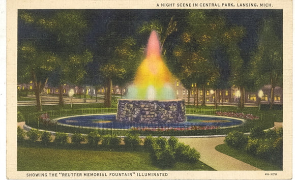 A Night Scene in Central Park, Lansing, MI - Carey's Emporium