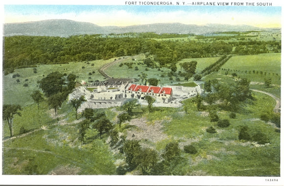 Airplane View from the South, Fort Ticonderoga, NY - Carey's Emporium