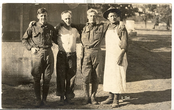 Soldiers in Uniform with Locals, WWI - Carey's Emporium