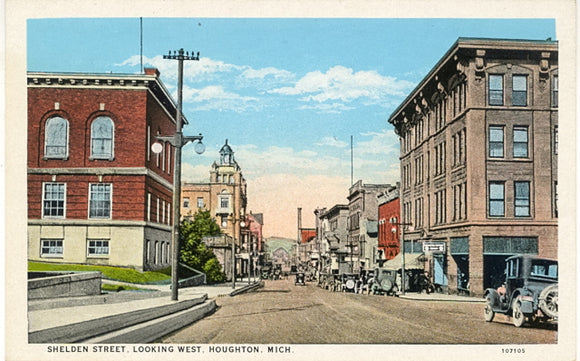 Sheldon Street, Looking West, Houghton, MI - Carey's Emporium