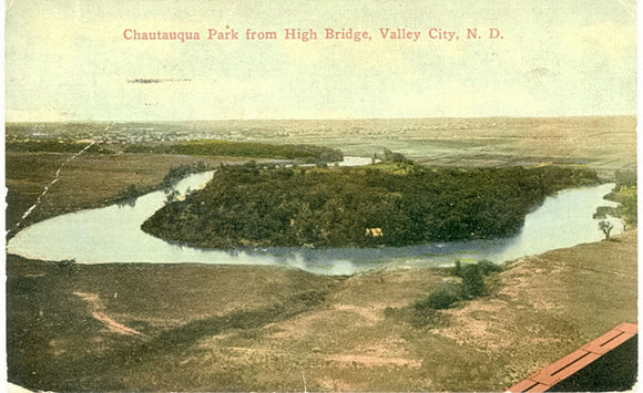 Chautauqua Park from High Bridge, Valley City, ND - Carey's Emporium