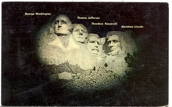 Night View, Mt. Rushmore Nat'l Memorial, Black Hills, SD - Carey's Emporium