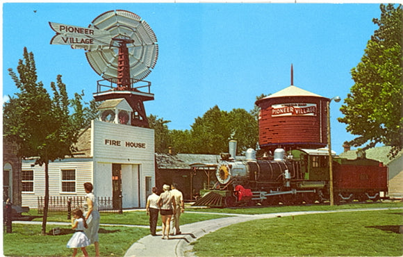 U. P. Windmill and Water Tower, Depot and 1889 Locomotive, Minden, NE - Carey's Emporium