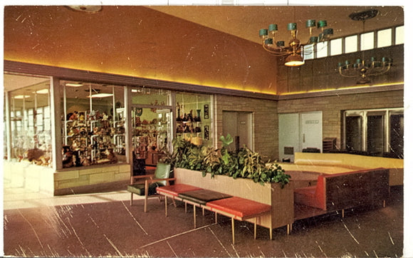 Gift Shop and Lobby, Glass House Restaurant, Indiana Toll Road - Carey's Emporium
