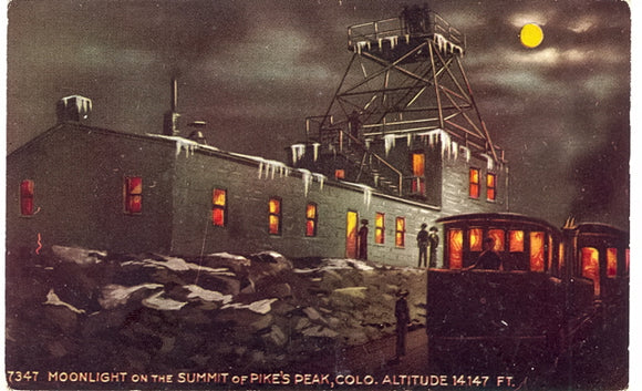 Moonlight on the Summit of Pike's Peak, CO - Carey's Emporium