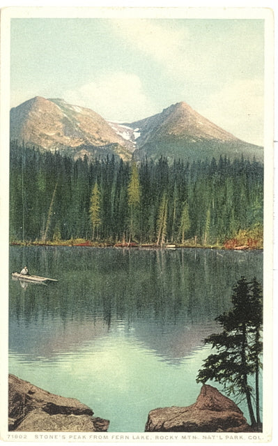 Stone's Peak from Fern Lake, Rocky Mtn. Nat'l Park - Carey's Emporium