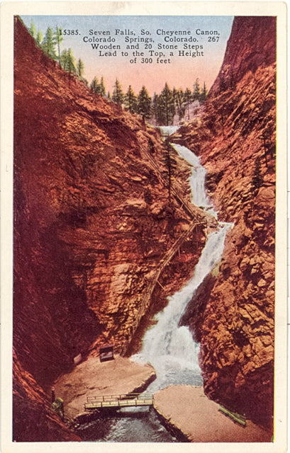 Seven Falls, So. Cheyenne Canon, Colorado Springs, CO - Carey's Emporium