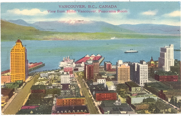 View from Hotel Vancouver, Panorama Room, Vancouver, B. C., Canada - Carey's Emporium