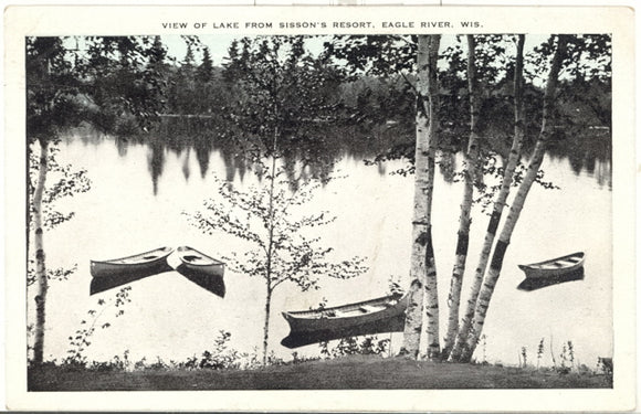 View of Lake from Sisson's Resort, Eagle River, WI - Carey's Emporium