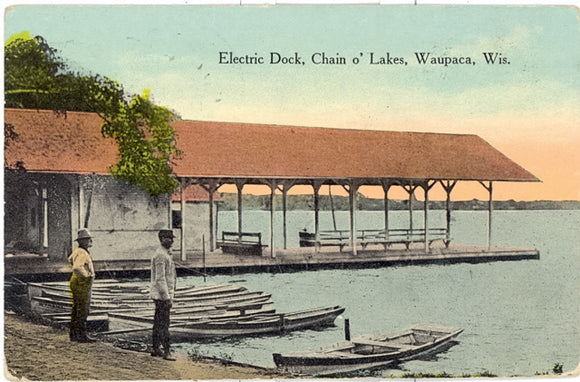 Electric Dock, Chain o' Lakes, Waupaca, WI - Carey's Emporium