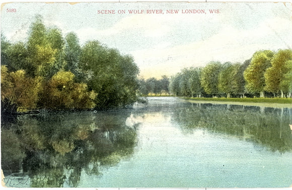 Scene on Wolf River, New London, WI - Carey's Emporium