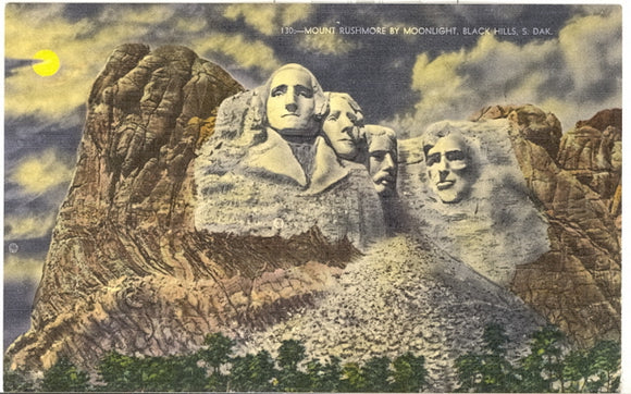 Mt. Rushmore by Moonlight, Black Hills, SD - Carey's Emporium