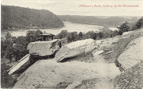 Jefferson's Rock, looking up the Shenandoah, Harpers Ferry, WV - Carey's Emporium