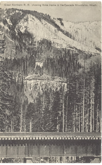 Great Northern R. R. showing three tracks in the Cascade Mountains, WA - Carey's Emporium