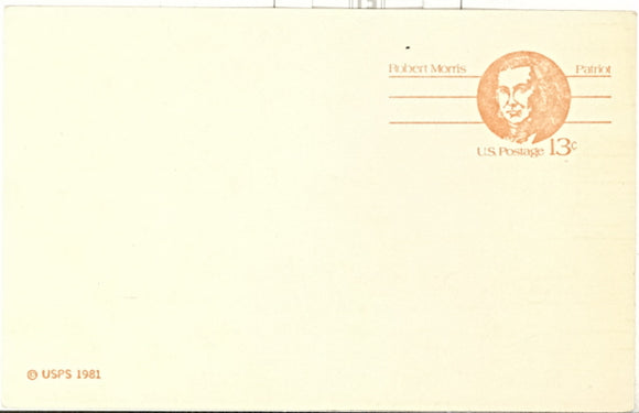 U. S. Postal Card Thirteen Cents - Carey's Emporium