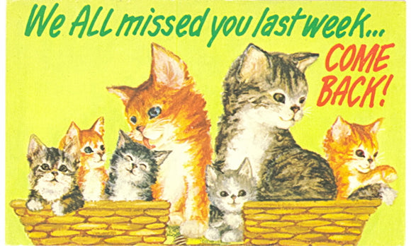 We All Missed You Last Week...Come Back! - Carey's Emporium