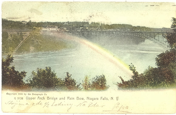 Upper Arch Bridge and Rain Bow, Niagara Falls, NY - Carey's Emporium