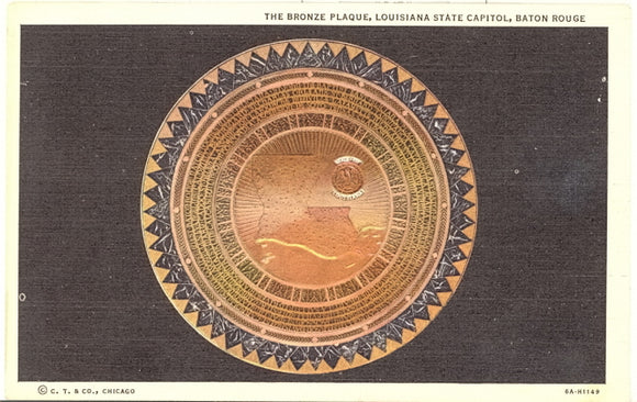 The Bronze Plaque, Louisiana State Capitol, Baton Rouge, LA - Carey's Emporium