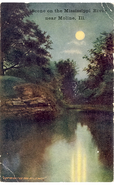 Scene on the Mississippi River, near Moline, IL - Carey's Emporium