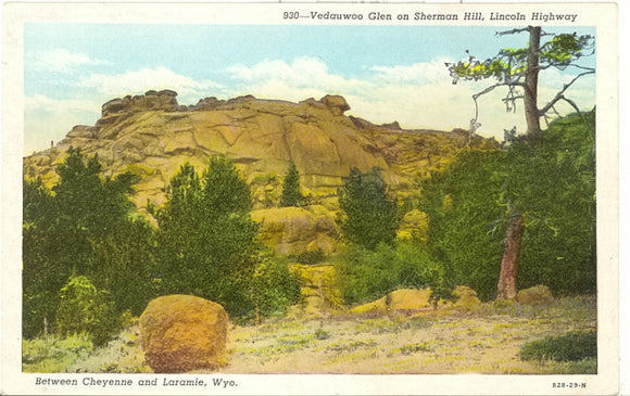 Vedauwoo Glen on Sherman Hill, Lincoln Highway, Between Cheyenne and Laramie, WY - Carey's Emporium