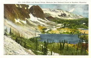 Lake Marie and Snowy Range, Medicine Bow National Forest in Southern Wyoming - Carey's Emporium