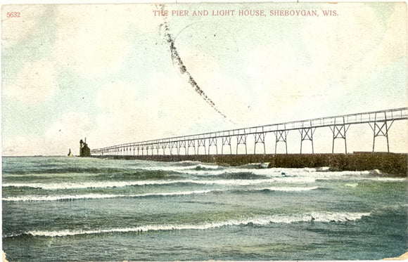 The Pier and Light House, Sheboygan, WI - Carey's Emporium