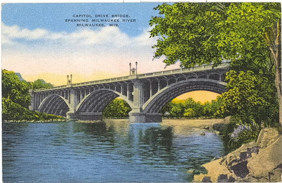 Capitol Drive Bridge Spanning Milwaukee River, Milwaukee, WI - Carey's Emporium