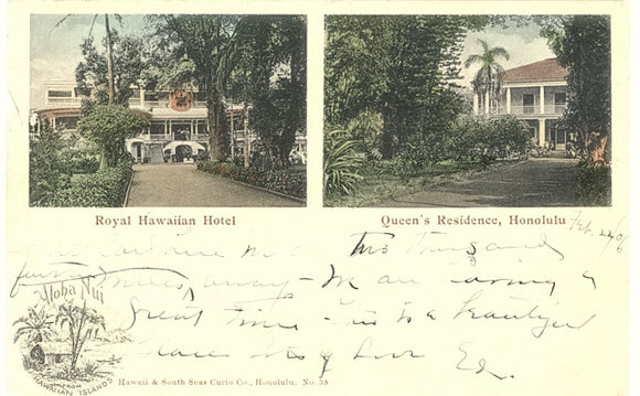 Royal Hawaiian Hotel and Queen's Residence, Honolulu, HI - Carey's Emporium
