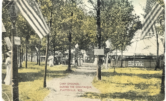 Camp Grounds, During the Chautauqua, Platteville, WI - Carey's Emporium