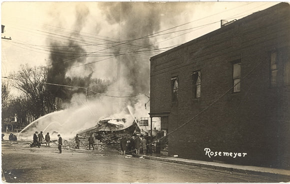 Forehand Block Fire, Platteville, WI - Carey's Emporium