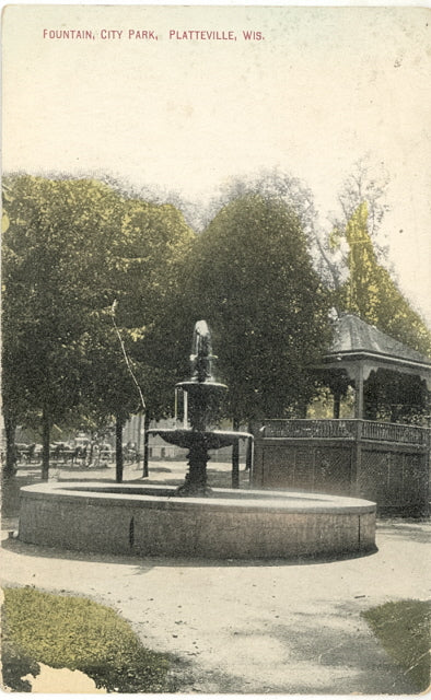 Fountain, City Park, Platteville, WI - Carey's Emporium