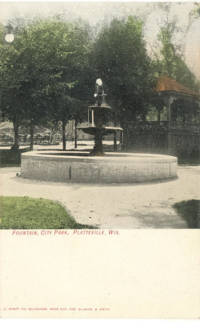 Fountain, City Park, Platteville, WI - Carey's Emporium