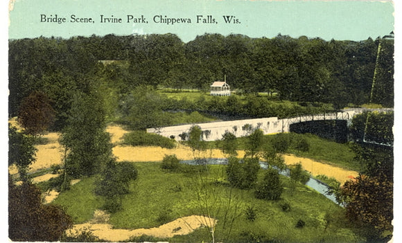 Bridge Scene, Irvine Park, Chippewa Falls, WI - Carey's Emporium