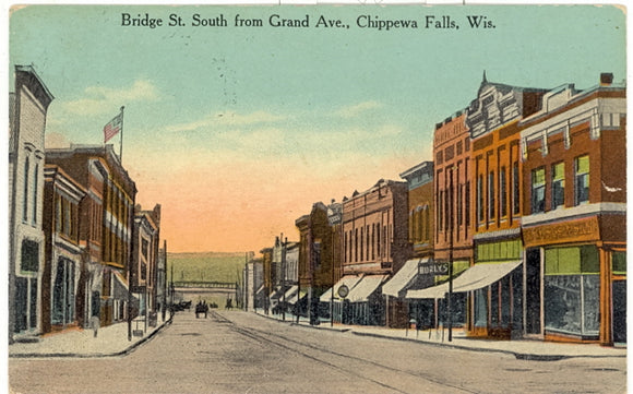 Bridge St. South from Grand Ave., Chippewa Falls, WI - Carey's Emporium