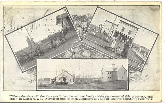 American Immigration Company, Bay and Bridge Sts., Chippewa Falls, WI - Carey's Emporium
